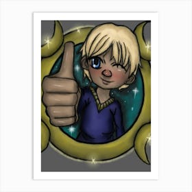 Boy Giving A Thumbs Up Art Print