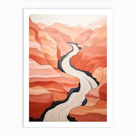 Canyon Abstract Minimalist 4 Art Print