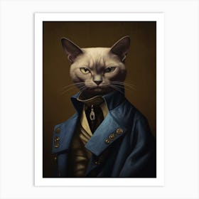 Gangster Cat Burmese 2 Art Print