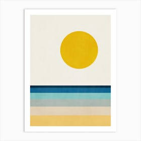 Mcm Abstract Landscape Sun Sea Art Print