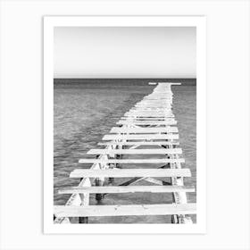 Black And White Pier Art Print