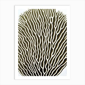 Acropora Clathrata Ii Linocut Art Print