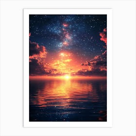 Sunrise Over The Sea Art Print