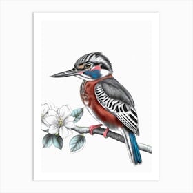 Kingfisher Perching Art Print