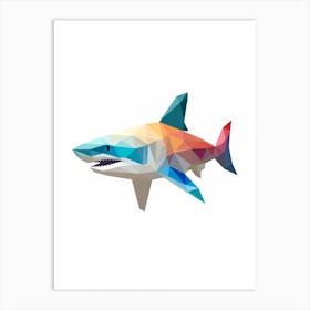 Minimalist Shark Shape 6 Art Print