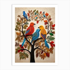 Default Brightly Colored Traditional Gond Folk Art From India 0 (1) Art Print