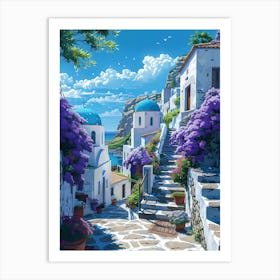 Beautiful Santorini Greece Wall Art 12 Art Print