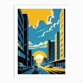 Sunset In The City Art Print