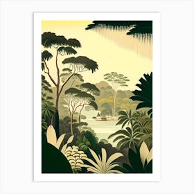 Seychelles Seychelles Rousseau Inspired Tropical Destination Art Print