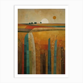 Field At Sunset Art Print