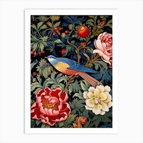 Bird And Flowers Art Print