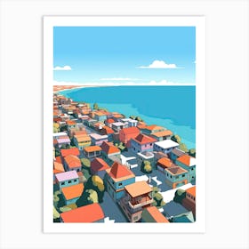 Maldives, Flat Illustration 2 Art Print