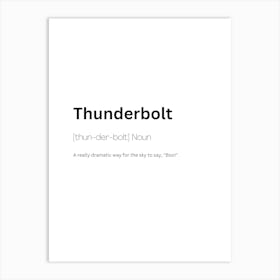 Thunderbolt Definition Meaning Art Print