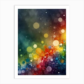 Abstract Rainbow Bokeh Art Print