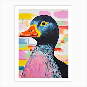 Colourful Bird Painting Coot 1 Art Print