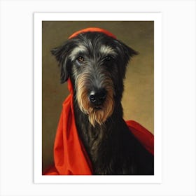 Irish Wolfhound Renaissance Portrait Oil Painting Art Print