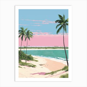 A Canvas Painting Of Pink Sands Beach, Harbour Island 3 Art Print