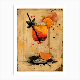 Aperol Spritz Orange 132 Art Print