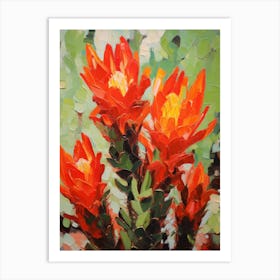 Cactus Painting Devils Tongue 1 Art Print