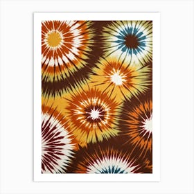 Retro Organic Tie Dye Art Print