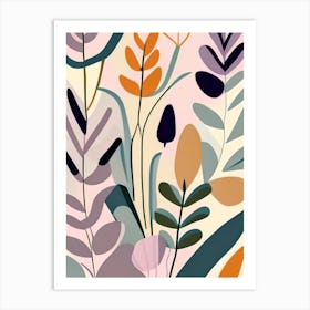 Veronica Wildflower Modern Muted Colours 1 Art Print