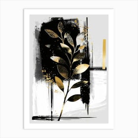 Gold Leaf Canvas Print 7 Art Print