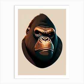 Angry Gorilla, Gorillas Kawaii 1 Art Print