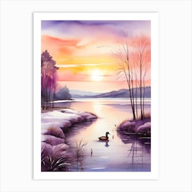 Winter Landscape Painting . 2 2 Art Print