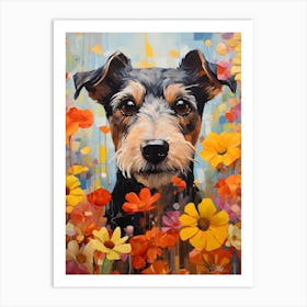 Botanical Terrier Art Print