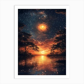 Starry Night Sky 24 Art Print