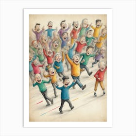 Crowd Of People 3 Art Print