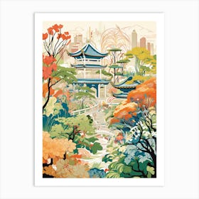 Yuyuan Garden China Modern Illustration 2 Art Print
