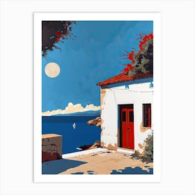 Heraklion Harmony: Minimalist Art, Greece Art Print