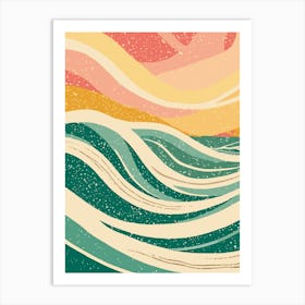 Abstract Sea Waves Art Print