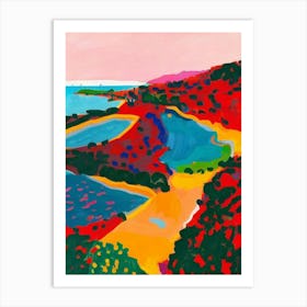 Palombaggia Beach, Corsica, France Hockney Style Art Print