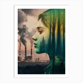 Girl In The Forest Art Print