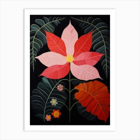 Poinsettia 1 Hilma Af Klint Inspired Flower Illustration Art Print