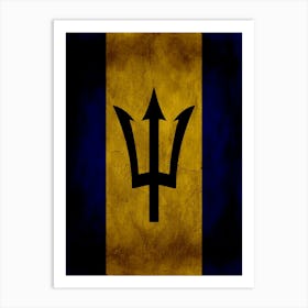 Barbados Flag Texture Art Print