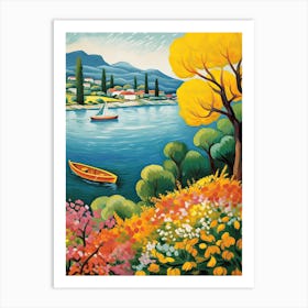 Lake Como Italy Vintage 1 Art Print