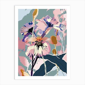 Colourful Flower Illustration Cineraria 6 Art Print