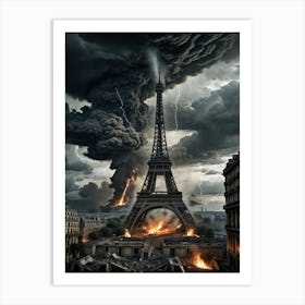 Eiffel Tower In Paris 1 Art Print