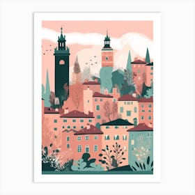 Bologna, Italy Illustration Art Print