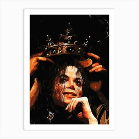Michael Jackson king of pop 3 Art Print