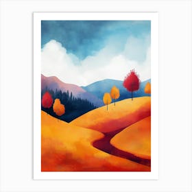 Autumn Landscape Painting Art Print