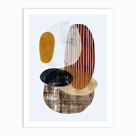 Abstract Circles - Minimalist Bauhaus Art Print