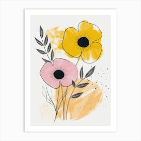 Bologna Flower Market Boho Minimalist Style Art Print