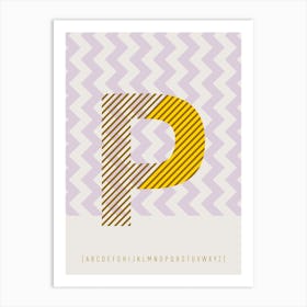 P Typeface Alphabet Art Print