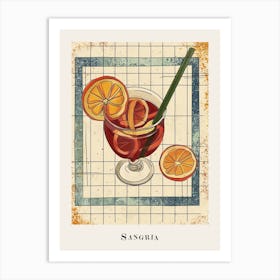 Sangria Watercolour Poster 1 Art Print