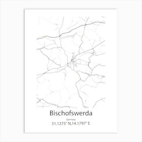 Bischofswerda,Germany Minimalist Map Art Print