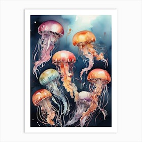Jellyfish Canvas Art 1 Art Print
